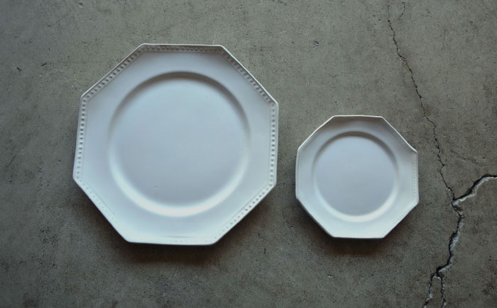 【波佐見焼】白釉 オクトゴナル皿（大・小）・長皿 計6枚セット【吉田健宗】 [RB19]