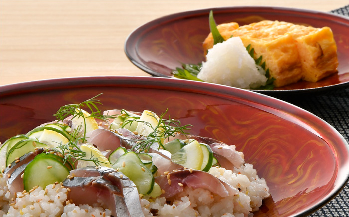 【波佐見焼】深皿 レッドマーブル 25.5cm 1枚・17cm 2枚セット 取り皿 小皿 大皿 【舘山堂】 [RC22]