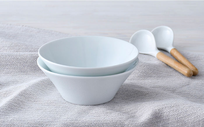 【波佐見焼】高台小鉢 ホワイト 2個セット【舘山堂】 [RC34]