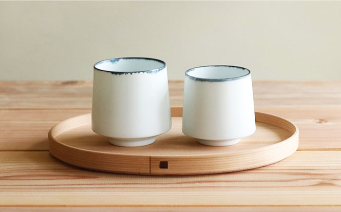 【波佐見焼】ペア 湯呑み 大・小 セット 【アトリエビスク】 [RD22]