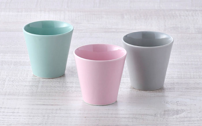 【波佐見焼】ミニ コップ（ジェダイ/ミルキーピンク/ミルキーグレー） タンブラー 3色セット【ROXY・HASAMI】 [SB157]