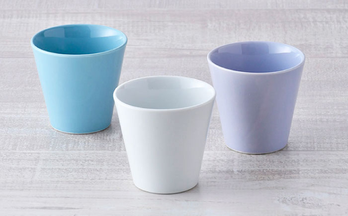 【波佐見焼】ミニ コップ（ホワイト/ミルキーパープル/ミルキーブルー） タンブラー 3色セット【ROXY・HASAMI】 [SB158]