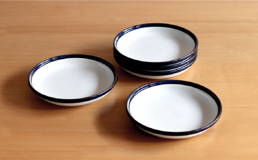 【白山陶器】【ロングライフデザイン】マルティブルー 5号皿 5枚セット【波佐見焼】 [TA101]