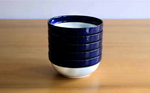 【白山陶器】【ロングライフデザイン】マルティブルー 5号ボール 5枚セット【波佐見焼】 [TA103]