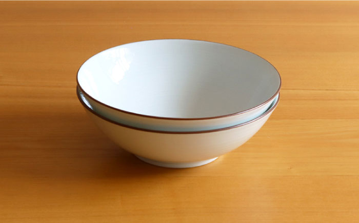 【白山陶器】【定番のシリーズ】白磁千段6寸平鉢 2ピースセット【波佐見焼】[TA112]