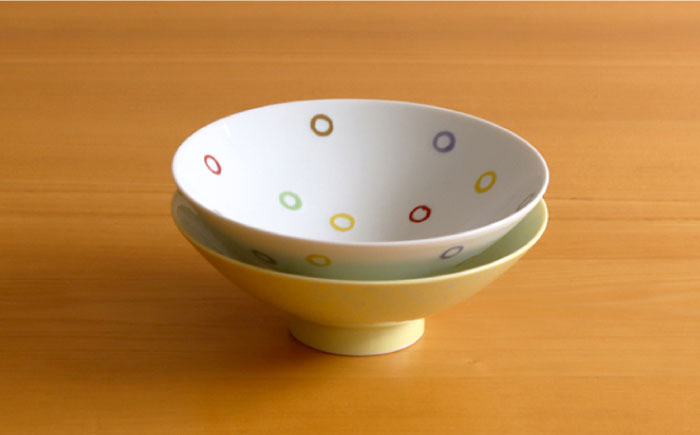 【白山陶器】やや大ぶりな浅めのお茶わん「平茶わん」 ペアセット 茶碗 【波佐見焼】[TA125]