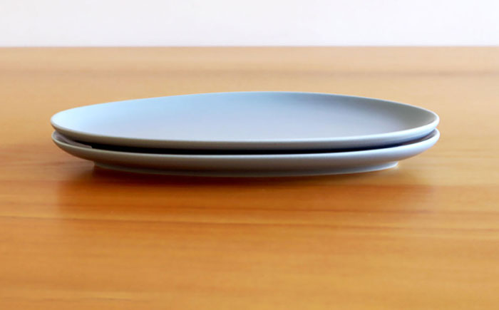 【白山陶器】【グッドデザイン賞受賞】ペトラ ロングプレート（M） グレイ 2枚セット [TA158]