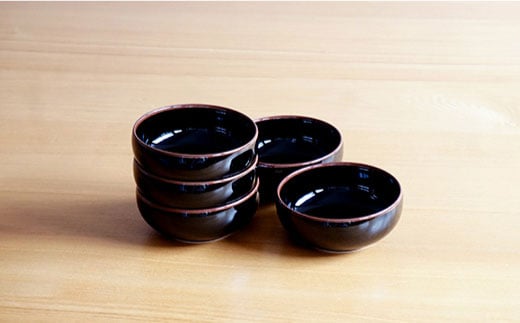 【白山陶器】ひめとんすい 5ピースセット 天目 食器 小鉢 【波佐見焼】 [TA71]