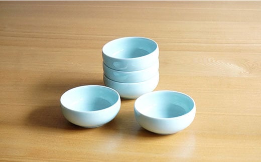 【白山陶器】ひめとんすい 5ピースセット 青白釉 食器 小鉢 【波佐見焼】 [TA72]