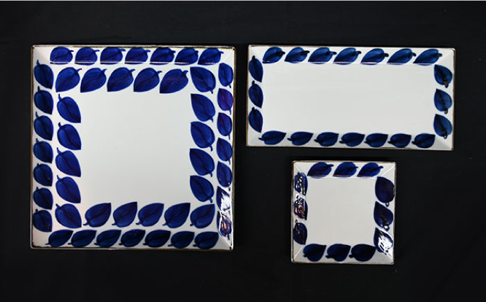 【波佐見焼】Antique Style プレート ブルー 6枚セット 角皿 長皿【協立陶器】 [TC81]