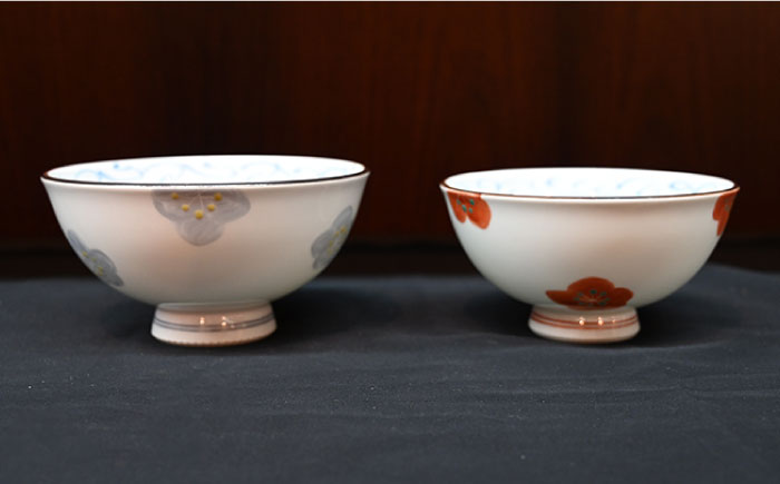 【波佐見焼】赤絵梅 茶碗・コップ 4点セット【協立陶器】 [TC96]