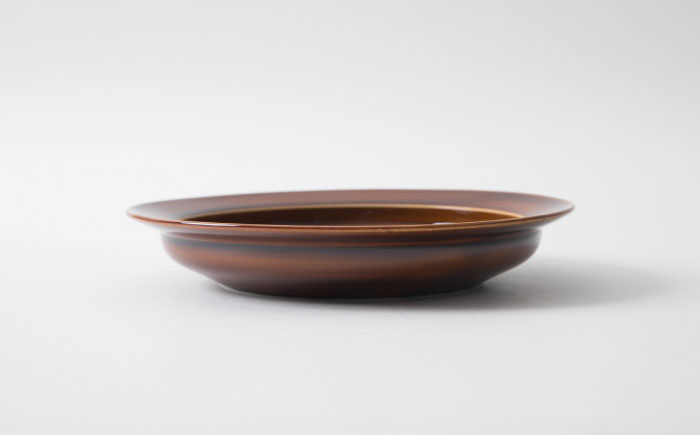 【波佐見焼】motte プレートL ブラウン 2点セット 【アイユー】 [UA33]