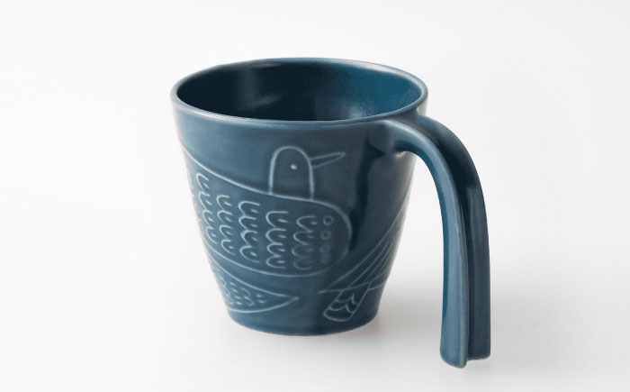 【波佐見焼】bird マグカップ 2点セット（緑×藍）【アイユー】 [UA41]