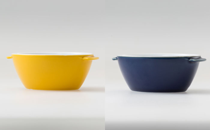 【波佐見焼】e丼eプレート・重宝皿セット どんぶり プレート（イエロー×ルリ）【アイユー】 [UA48]