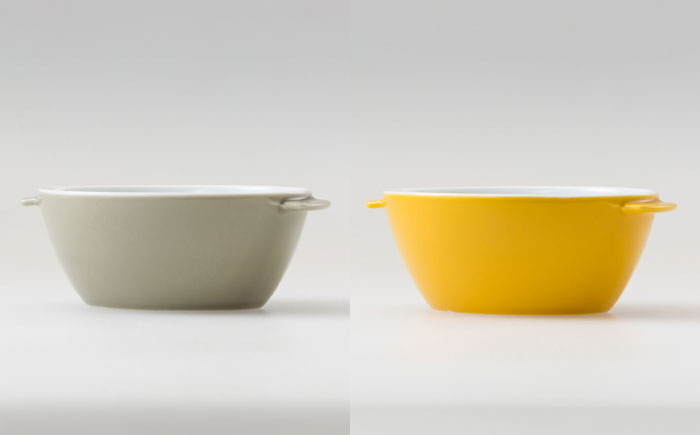 【波佐見焼】e丼eプレート・重宝皿セット どんぶり プレート（イエロー×ベージュ）【アイユー】 [UA49]