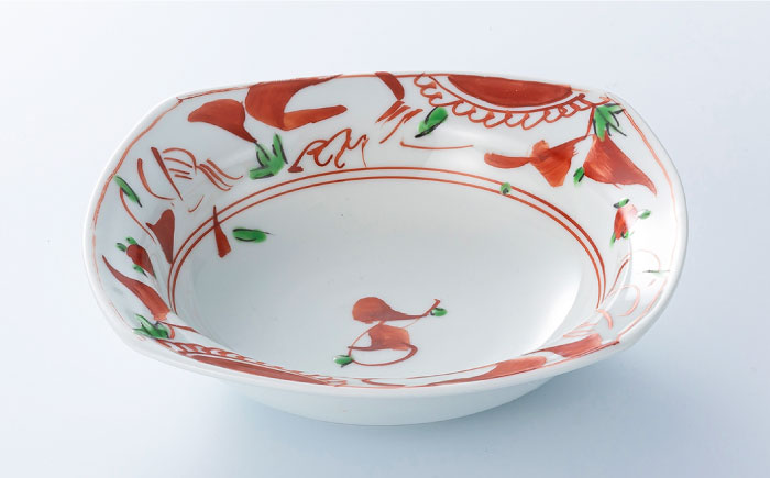 【波佐見焼】夢万歴草華紋 マルチ ボウル （手描）【不二商店】 [UC05]