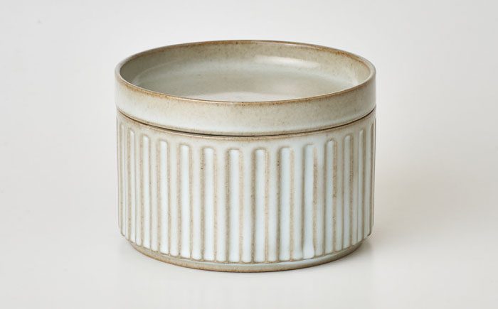 【波佐見焼】波佐見 陶箱クッキー プリーツ柄 くすみホワイト【HASAMI COOKIES STORE】 [UE13]