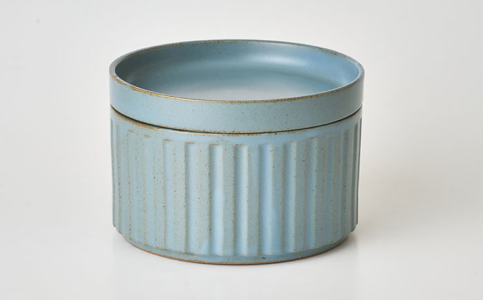 【波佐見焼】波佐見 陶箱クッキー プリーツ柄 くすみブルー【HASAMI COOKIES STORE】 [UE14]