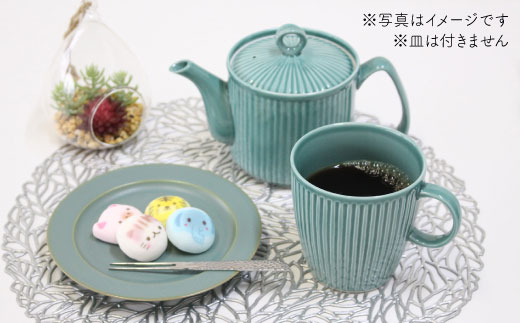 【波佐見焼】KEMIシリーズ《グリーン》ティーポット マグカップ 5点セット 食器 皿 【陶芸ゆたか】 [VA66]