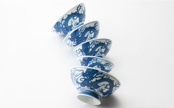 【波佐見焼】龍絵 LL 茶碗  1点【台丹窯】 [VC08]