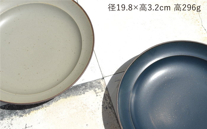 【波佐見焼】アルチザナ リム皿 4色セット（赤レンガ・グレー・ネイビー・マスタード） 大皿 プレート 【ZOE・一誠陶器】 [VE07]