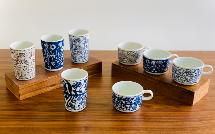 【波佐見焼】フラワーパレード パーティセット 24点セット 小皿 マグカップ 【和山】 [WB118]