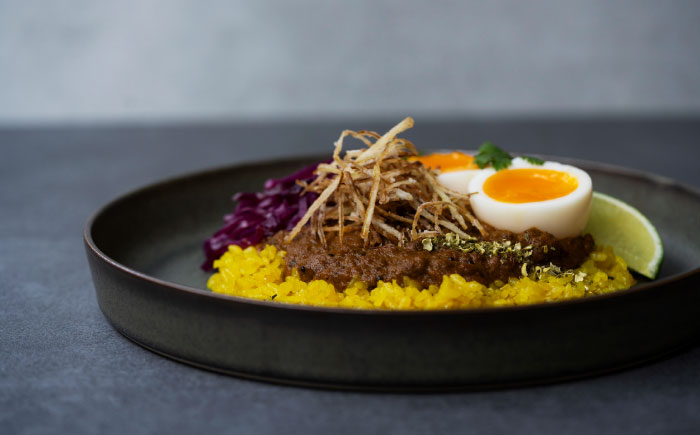 【波佐見焼】吉田 愛 カレー皿「plate 245」ブラック・ホワイト 2枚セット パスタ皿 食器【中善】 [YE08]