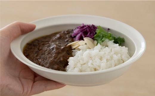 【波佐見焼】zen to 辰野 しずか カレー皿「co-mu」ブラック・アイボリー 2色セット 食器 陶器 【中善】 [YE20]