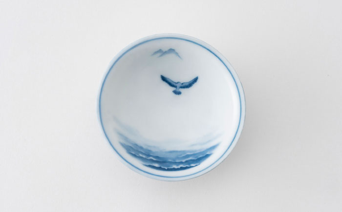 【波佐見焼】zen to 太田和彦 酒器 「蓬莱盃」 浅型 1点【中善】 [YE40]