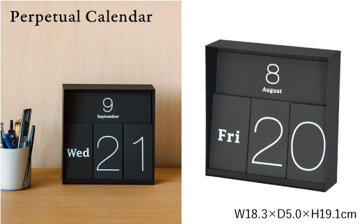 紙の インテリア enough 6点セット - ブラック 時計 鏡 カレンダー【岩嵜紙器】 [ZA25]