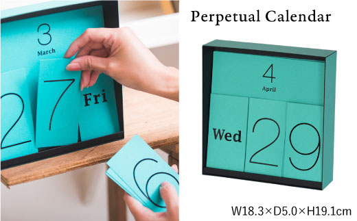 紙の インテリア enough 6点セット - ブルー 時計 鏡 カレンダー 【岩嵜紙器】 [ZA26]