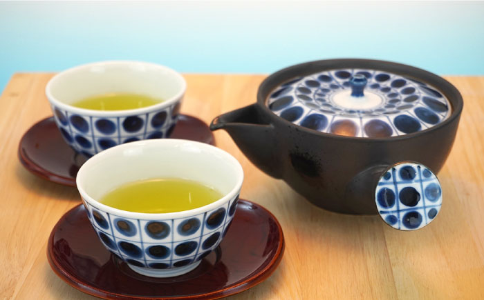 【波佐見焼】割水玉 茶器セット 湯飲み 急須 ティーポット 陶器【岩永製陶】 [ZD20]