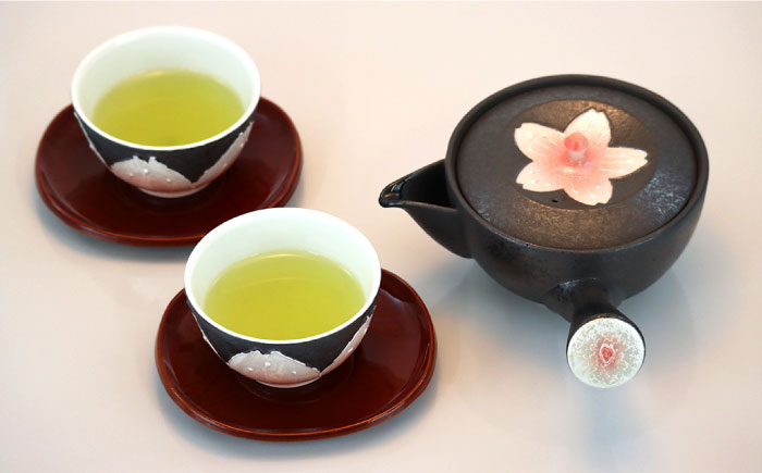 【波佐見焼】ラスター 桜 茶器セット 急須 ティーポット 湯飲み 陶器【岩永製陶】 [ZD22]