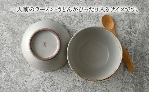 【波佐見焼】ブロンズ 丼 どんぶり (ホワイト) 2点セット【藍染窯】 [JC46]