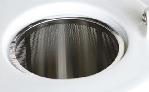 【波佐見焼】線彫白マット ティーポット 急須 (ステンレス茶こし付)【石丸陶芸】 [LB23]