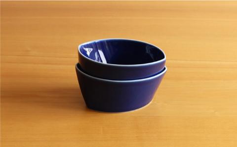 【白山陶器】【グッドデザイン賞受賞】リーヴズデザートカップ 小鉢 ブルー 2枚セット【波佐見焼】[TA120]