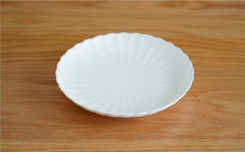 【波佐見焼】花しのぎ ペア 大皿 プレート (白鼠・薄赤)【団陶器】 [PB79]