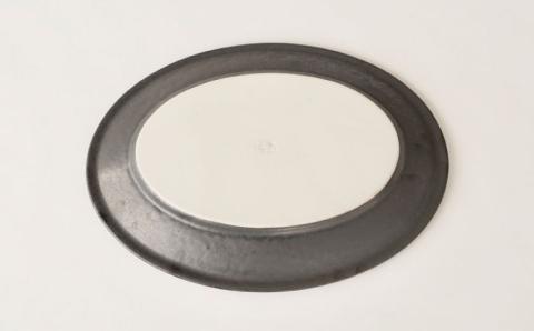 【波佐見焼】UTAGE オーバル プレート M ブラック 5点セット【藍染窯】 [JC31]