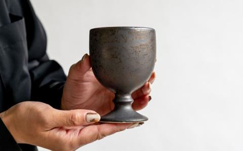 【波佐見焼】UTAGE ワインカップ ブラック 5点セット【藍染窯】 [JC33]