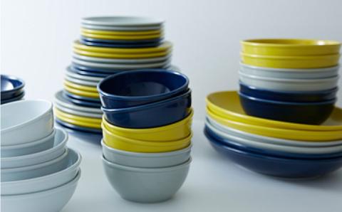 【波佐見ブランド/Common】プレート18cm イエロー 5枚セット【東京西海】 [DD25]