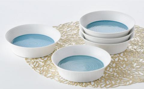 【波佐見焼】ブルースプレッドボール ボウル S 5個セット【一真窯】 [BB51]