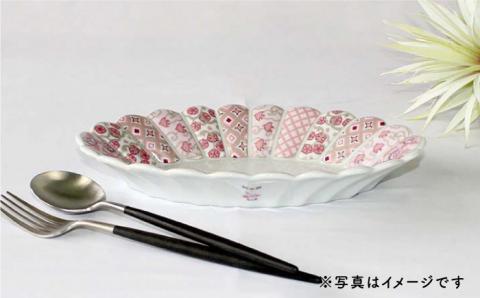 【波佐見焼】花離宮 ペア楕円皿 (大) プレート【石丸陶芸】 [LB71]