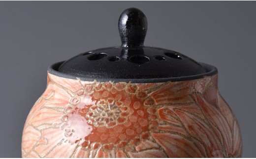 【波佐見焼】作：馬場正人 ひまわり香炉 木箱入り 香炉 香立て【正人窯】【くらわんか】 [AA41]