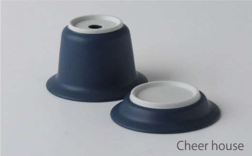 【波佐見焼】植木鉢 2色セット（グレー・ネイビー）【Cheer house】 [AC29]