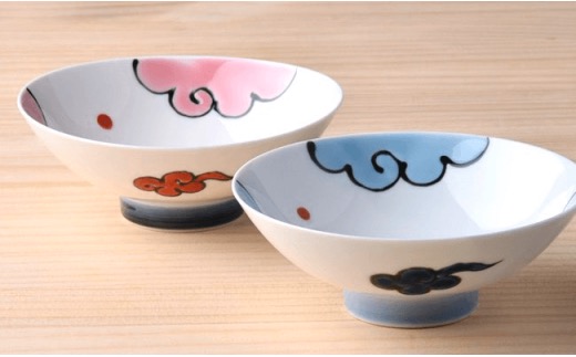 【波佐見焼】 富士山 茶碗 赤富士・青富士 セット【大新窯】 [DC07]