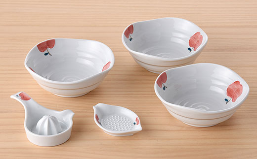 【波佐見焼】毎日使える レモン絞り器・ミニおろし器・小鉢 3種セット【松幸陶芸】 [HB12]
