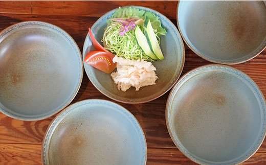 【波佐見焼】ブロンズ ボウル 5枚セット ブルー【藍染窯】 [JC13]