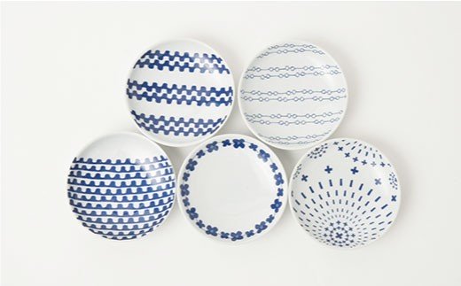 【波佐見焼】大人気！シュエット 小皿 5枚セット【福田陶器店】 [PA138]