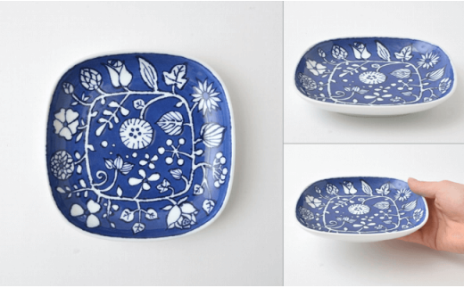 【波佐見焼】フラワーパレード 取皿 小皿 3カラー 各4計12枚セット【福田陶器店】 [PA31]