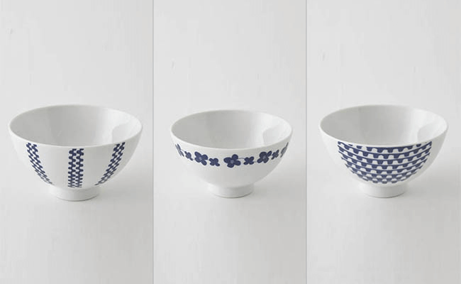 【波佐見焼】大人気！シュエット 茶碗 5パターン 各1個計5個セット【福田陶器店】 [PA36]